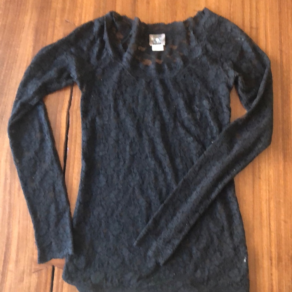 Free people black lace top